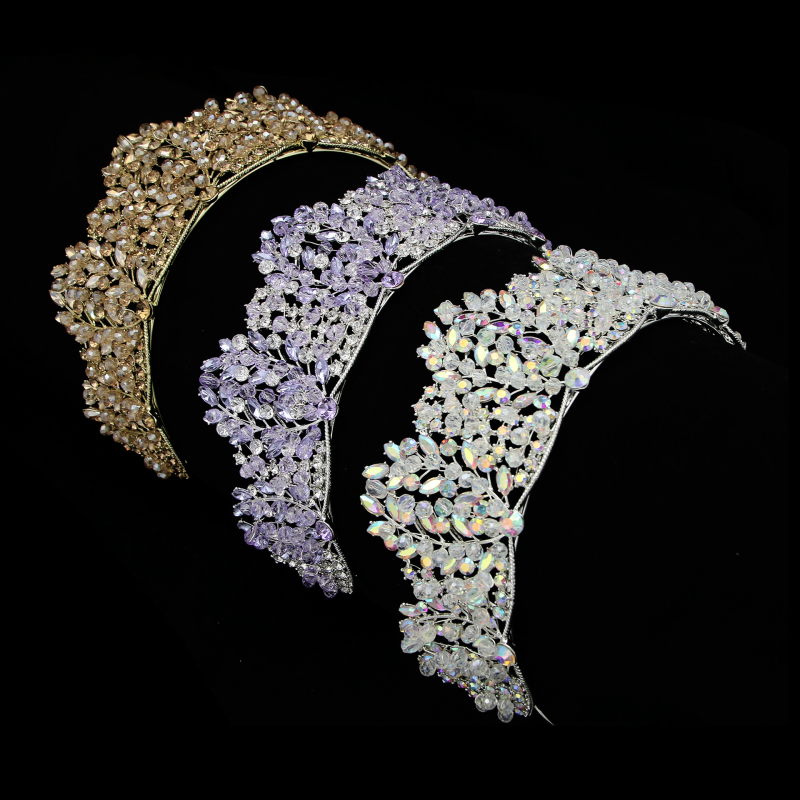 Vjenčana tiara - Barokna legura, 5A kristali, rhinestones i stakleni kristali, elektroplatiranje