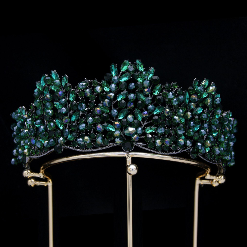 Vjenčana tiara - Barokna legura, 5A kristali, rhinestones i stakleni kristali, elektroplatiranje