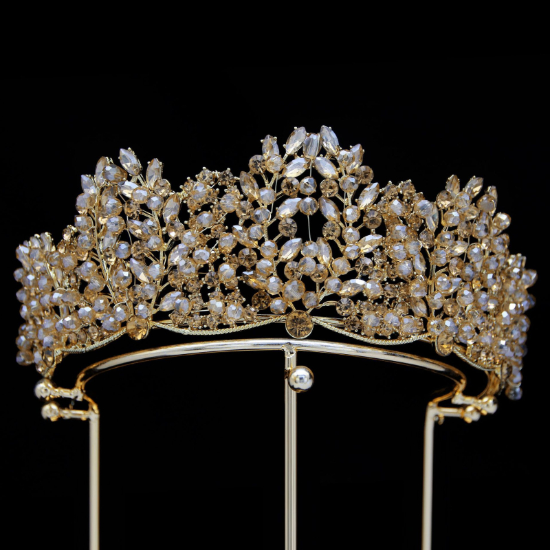 Vjenčana tiara - Barokna legura, 5A kristali, rhinestones i stakleni kristali, elektroplatiranje