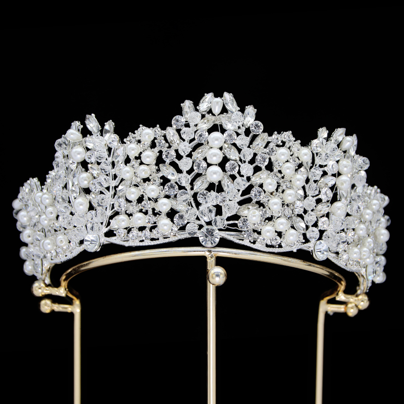 Vjenčana tiara - Barokna legura, 5A kristali, rhinestones i stakleni kristali, elektroplatiranje