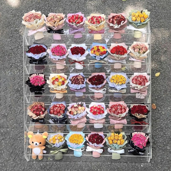 Automobiļa gaisa ventilācijas aromaterapijas dekors ar kaltētiem ziediem – mini kaltēto ziedu pušķis, krāsots, paredzēts maisiņam