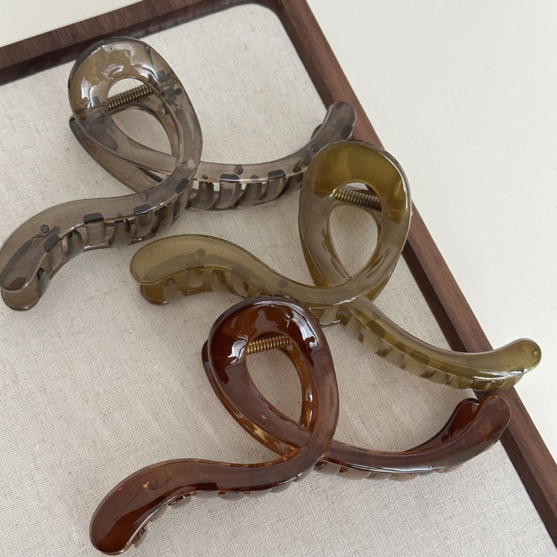 Κλιπ μαλλιών - Cross Wave Grip, Korean-style (Υλικό: Πλαστικό/ρητίνη; Τύπος κλιπ: Grip; Διαδικασία: Χειροποίητο; Μάρκα: Densewell/Mija)