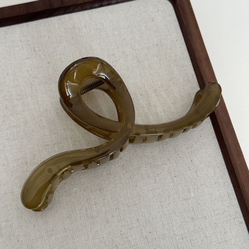 Κλιπ μαλλιών - Cross Wave Grip, Korean-style (Υλικό: Πλαστικό/ρητίνη; Τύπος κλιπ: Grip; Διαδικασία: Χειροποίητο; Μάρκα: Densewell/Mija)