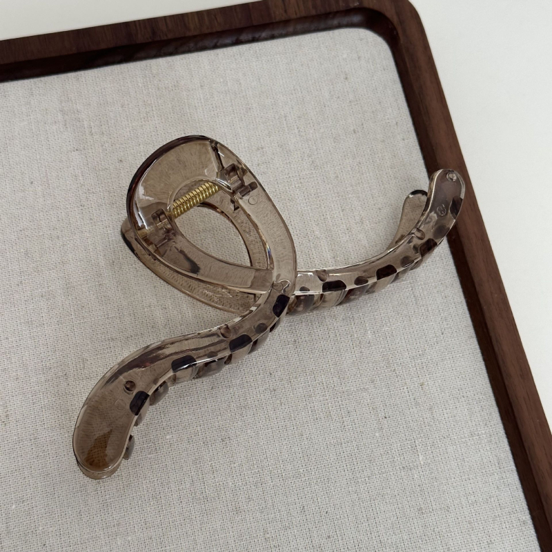 Κλιπ μαλλιών - Cross Wave Grip, Korean-style (Υλικό: Πλαστικό/ρητίνη; Τύπος κλιπ: Grip; Διαδικασία: Χειροποίητο; Μάρκα: Densewell/Mija)