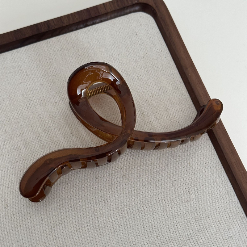 Κλιπ μαλλιών - Cross Wave Grip, Korean-style (Υλικό: Πλαστικό/ρητίνη; Τύπος κλιπ: Grip; Διαδικασία: Χειροποίητο; Μάρκα: Densewell/Mija)