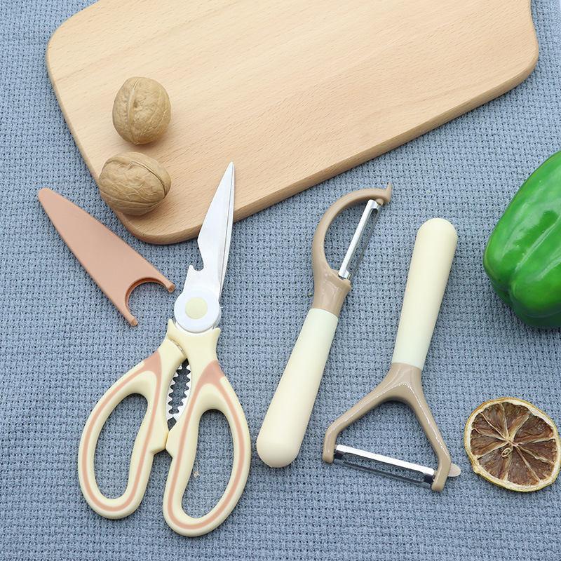 Σετ τριών ψαλιδιών κουζίνας — Ανοξείδωτο ατσάλι, Πολυλειτουργικά, φορητά για φοιτητικό δωμάτιο και εξωτερική χρήση