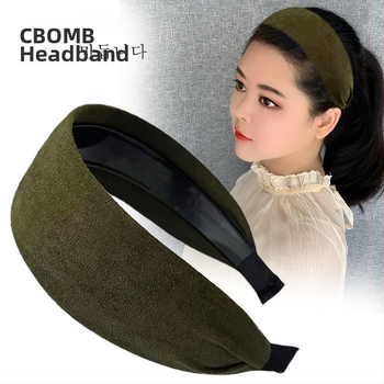 Sieviešu auduma matu lente ar platām malām, roku darbs, retro stils