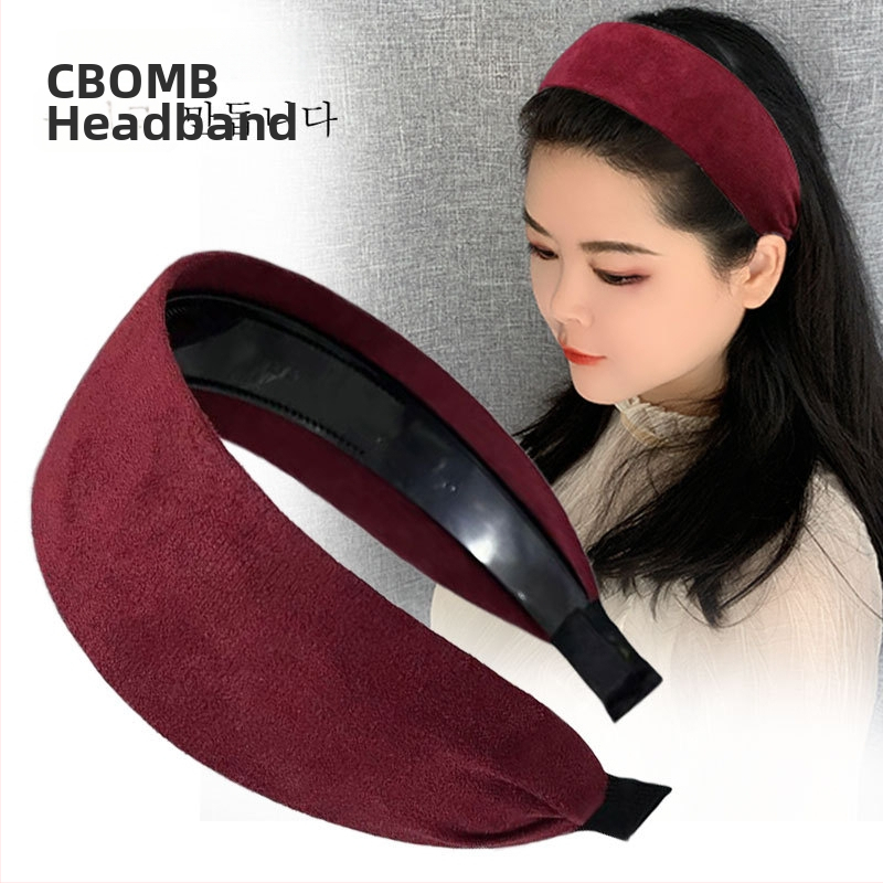 Sieviešu auduma matu lente ar platām malām, roku darbs, retro stils