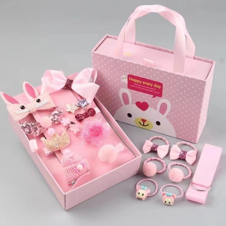 Set de accesorii pentru păr - Princess Series Clips, placare electrolitică, plastic/rășină