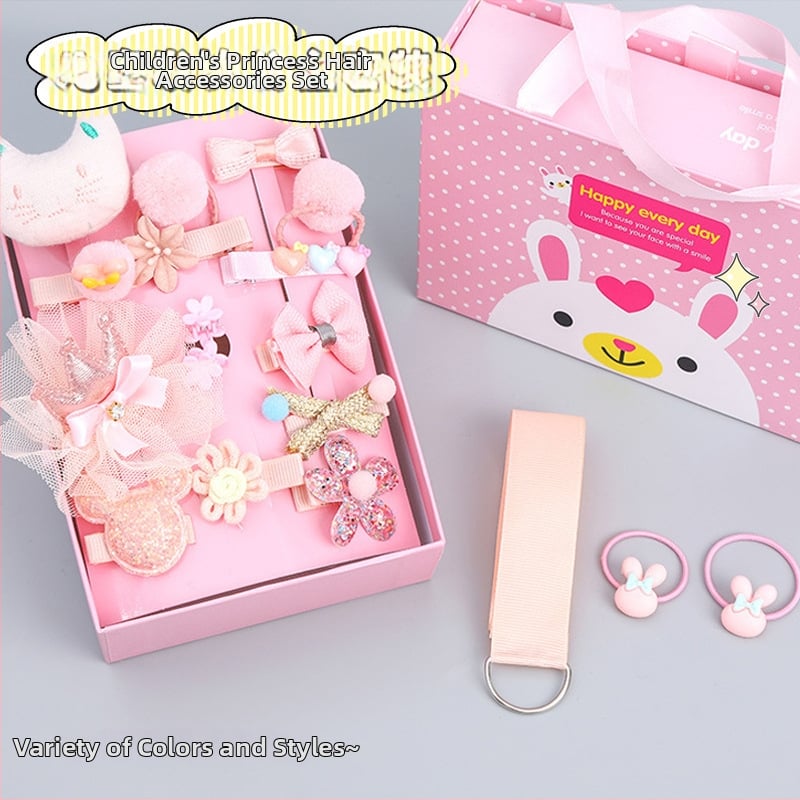 Set de accesorii pentru păr - Princess Series Clips, placare electrolitică, plastic/rășină