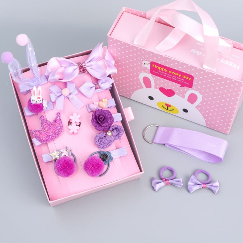 Set de accesorii pentru păr - Princess Series Clips, placare electrolitică, plastic/rășină