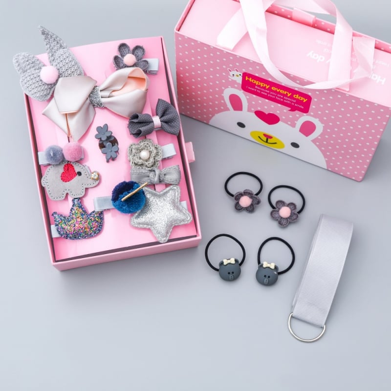 Set de accesorii pentru păr - Princess Series Clips, placare electrolitică, plastic/rășină