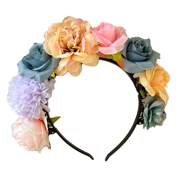 Κοριτσίστικος κεφαλόδεσμος μαλλιών με λουλούδι - Μοντέλο: τριαντάφυλλο, Υλικό: Πλαστικό/ρητίνη, Στυλ: παιδικό, Στρώσιμο/Stacking, Επεξεργασία Seiko, Καλοκαίρι 2024