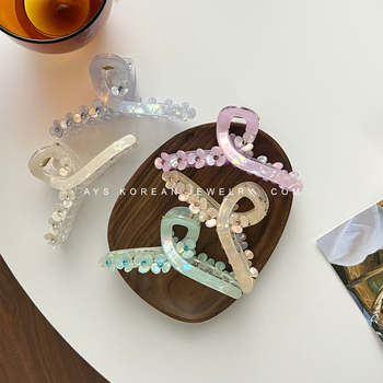 Akrilna kopča za kosu u obliku cvijeta, ručna izrada, korejski stil