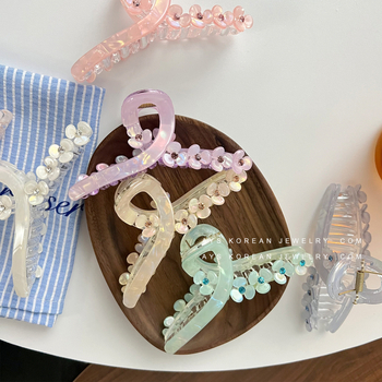 Akrilna kopča za kosu u obliku cvijeta, ručna izrada, korejski stil