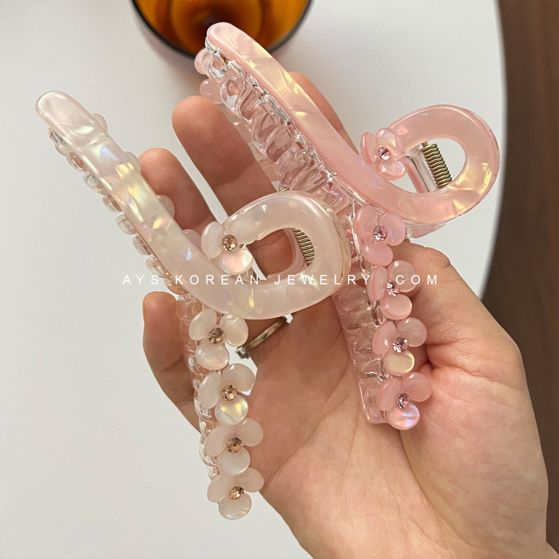 Akrilna kopča za kosu u obliku cvijeta, ručna izrada, korejski stil