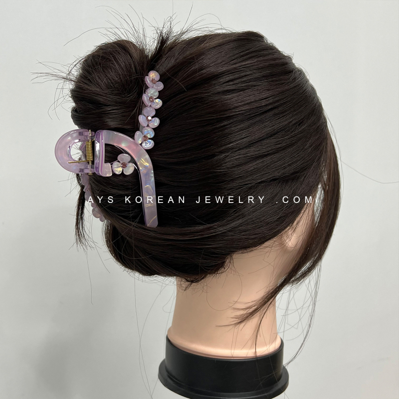 Akrilna kopča za kosu u obliku cvijeta, ručna izrada, korejski stil