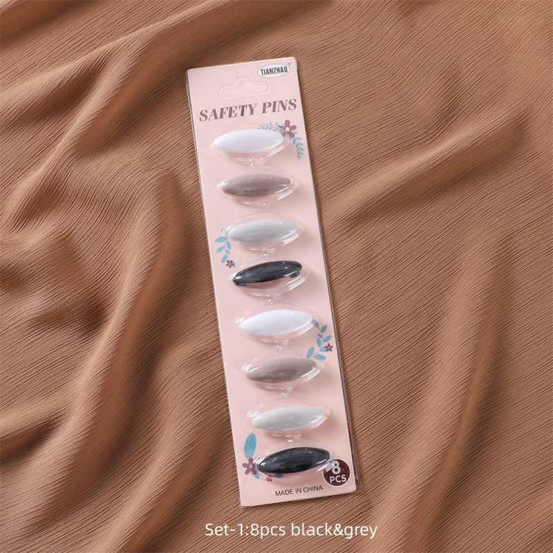 Plastična broš za šál, ženski stil, geometrijski dizajn, premaz pečenim lakom, dekorativno i podesivo