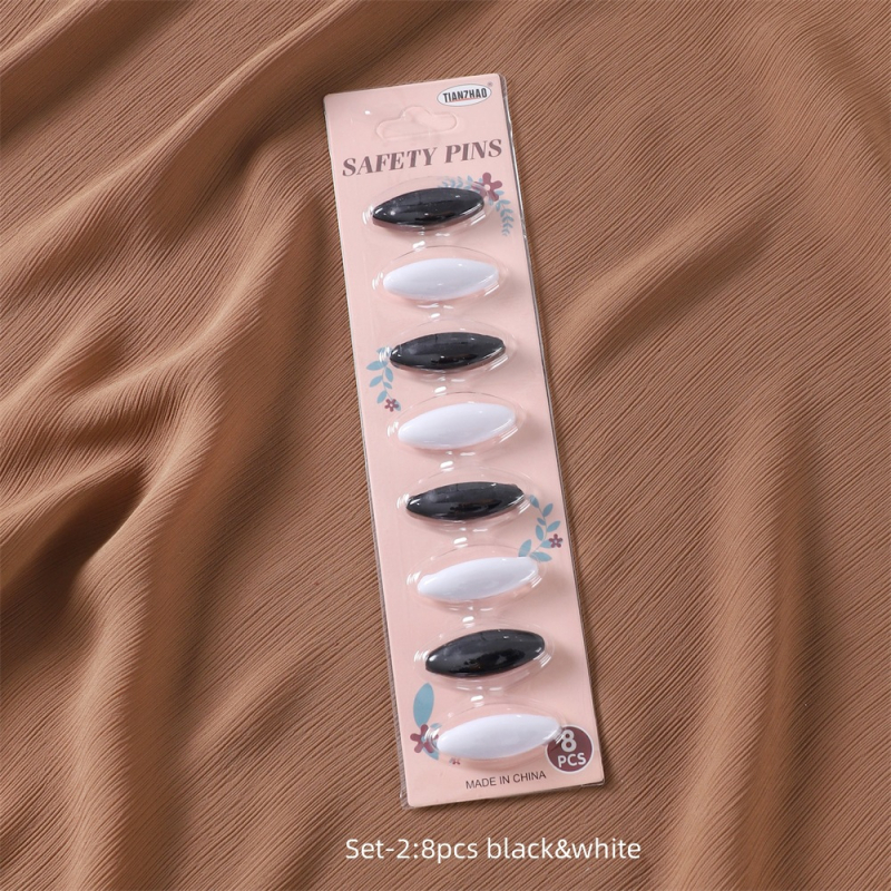 Plastična broš za šál, ženski stil, geometrijski dizajn, premaz pečenim lakom, dekorativno i podesivo