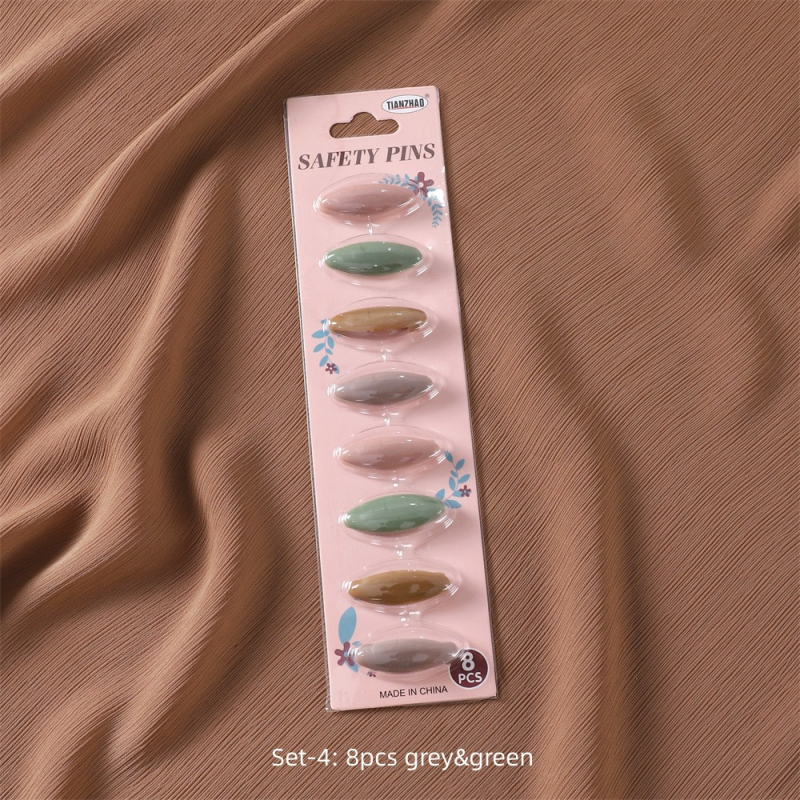 Plastična broš za šál, ženski stil, geometrijski dizajn, premaz pečenim lakom, dekorativno i podesivo