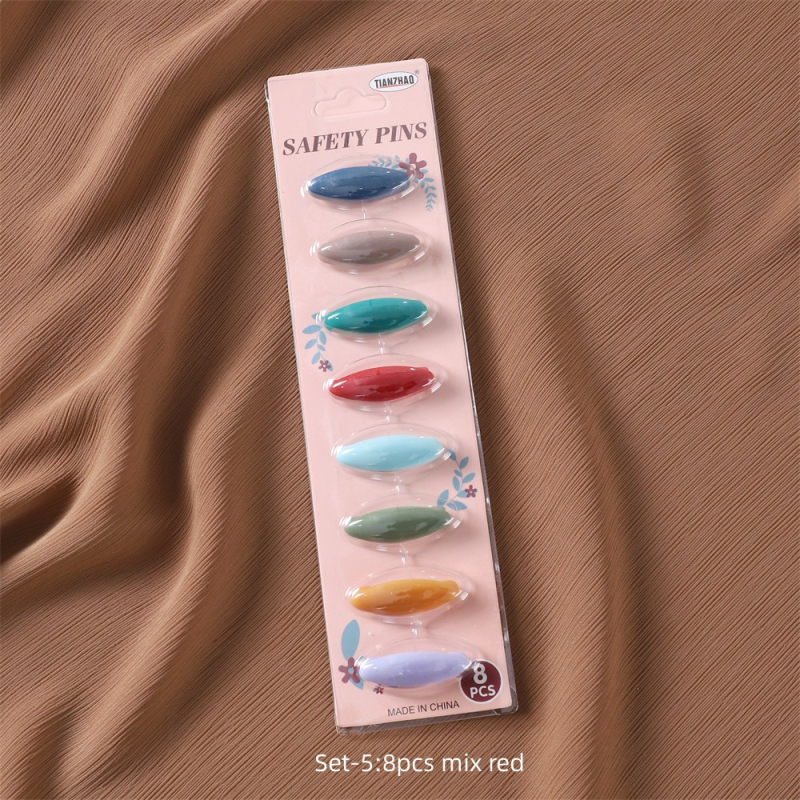 Plastična broš za šál, ženski stil, geometrijski dizajn, premaz pečenim lakom, dekorativno i podesivo