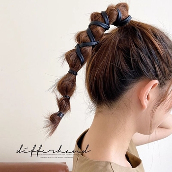 Nahkane juukseband naistele kõrgeponni jaoks, Jaapani-Korea stiil, bränd Unique, 2025 kevad, peakatete aksessuaar
