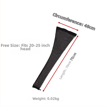 Pălărie pentru păr din plasă croșetată, reglabilă, capac lung BH-088 pentru păr împletit