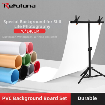 Fona statīvs ar metāla rāmi un PVC fonu produktu fotografēšanai; svars 1,2 kg; zīmols Refutuna/ruifutu