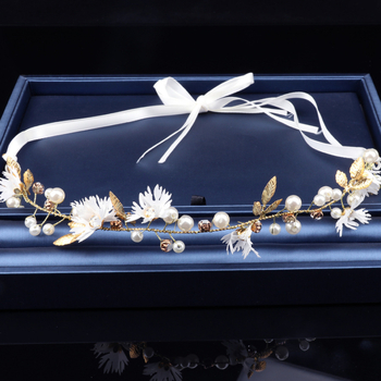 Korea-stiili metallist juukseband lillede kujundusega, elektroplaaditud