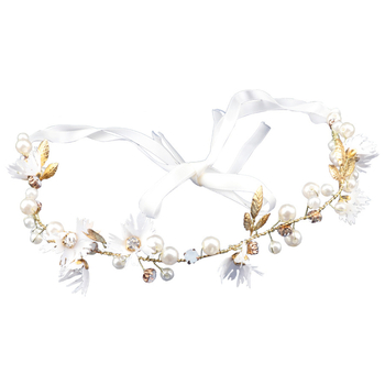 Korea-stiili metallist juukseband lillede kujundusega, elektroplaaditud