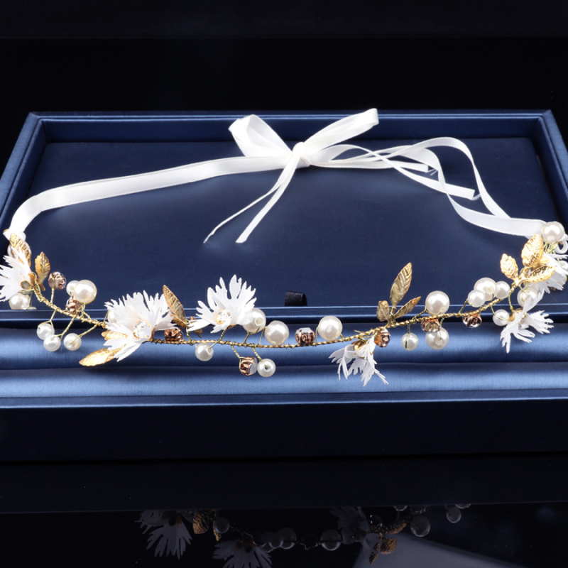 Korea-stiili metallist juukseband lillede kujundusega, elektroplaaditud