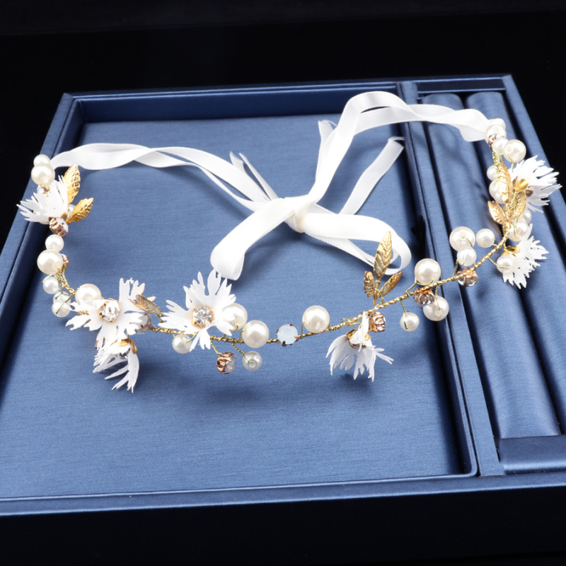 Korea-stiili metallist juukseband lillede kujundusega, elektroplaaditud