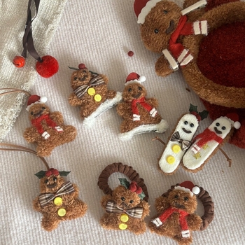 BB klipsa za kosu - Gingerbread Man dizajn, ručna izrada, za žene