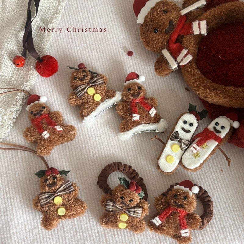 BB klipsa za kosu - Gingerbread Man dizajn, ručna izrada, za žene