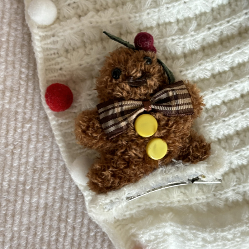 BB klipsa za kosu - Gingerbread Man dizajn, ručna izrada, za žene