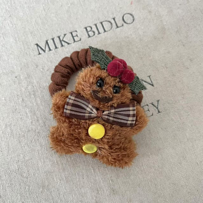 BB klipsa za kosu - Gingerbread Man dizajn, ručna izrada, za žene