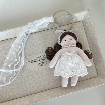 Clamă de păr în stil coreean - sirenă drăguță, împletită, material textil, lucrată manual