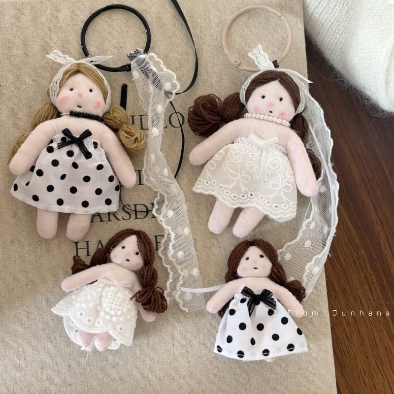 Clamă de păr în stil coreean - sirenă drăguță, împletită, material textil, lucrată manual