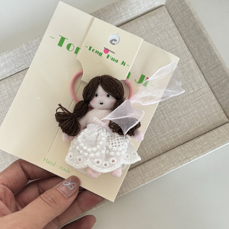 Clamă de păr în stil coreean - sirenă drăguță, împletită, material textil, lucrată manual