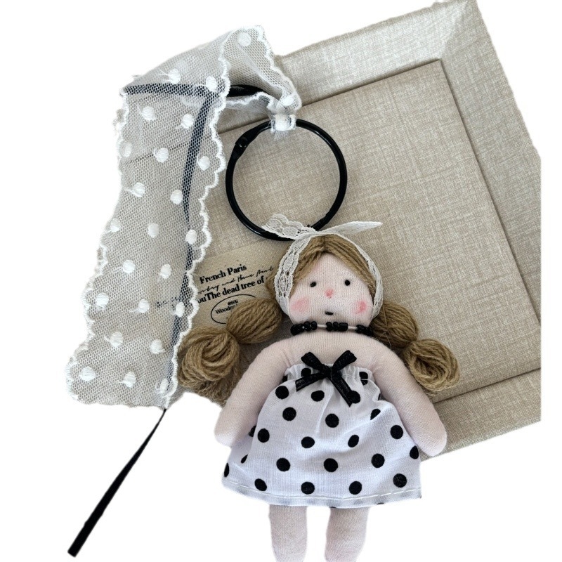 Clamă de păr în stil coreean - sirenă drăguță, împletită, material textil, lucrată manual