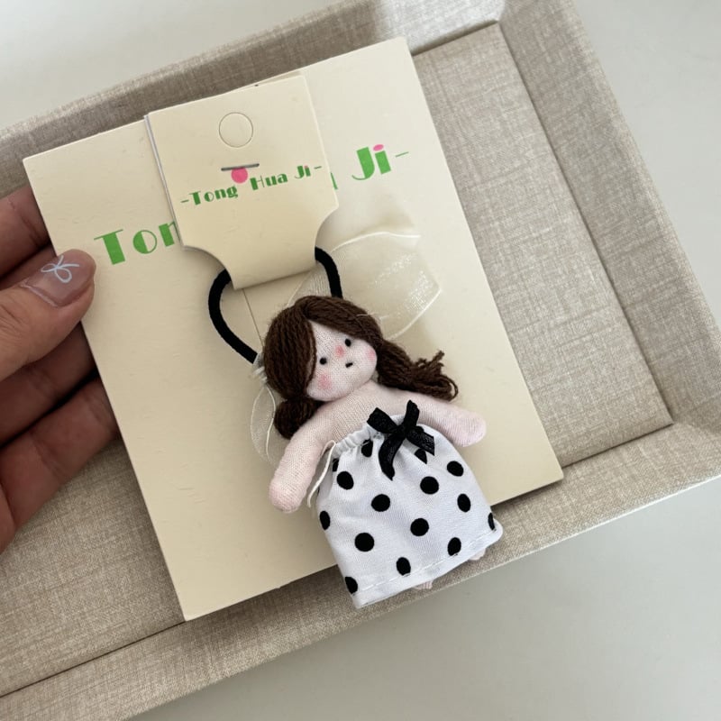 Clamă de păr în stil coreean - sirenă drăguță, împletită, material textil, lucrată manual