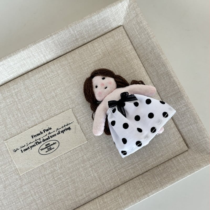 Clamă de păr în stil coreean - sirenă drăguță, împletită, material textil, lucrată manual