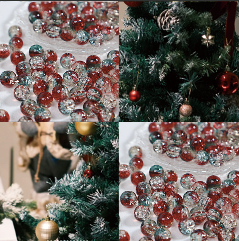 10 mm staklene glazirane perle, šarene, ručno izrađene, za DIY nakit i izradu narukvica