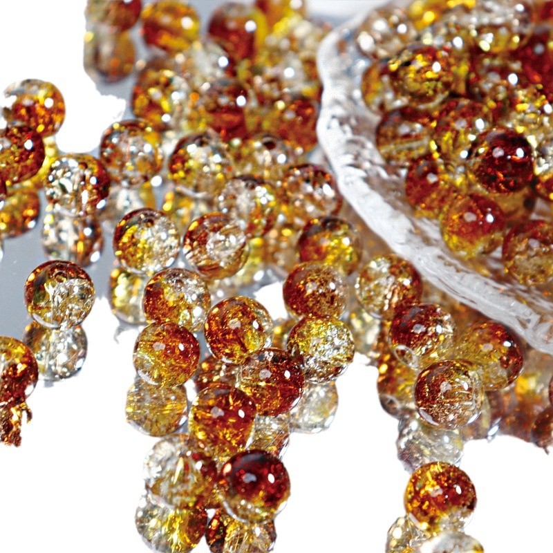 10 mm staklene glazirane perle, šarene, ručno izrađene, za DIY nakit i izradu narukvica