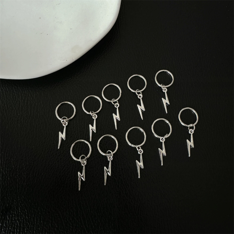 Accesoriu pentru păr din aliaj, stil hip-hop, Dirty Braid, pandantiv cu lanț încrucișat și fluture, placare electrolitică; ambalaj individual