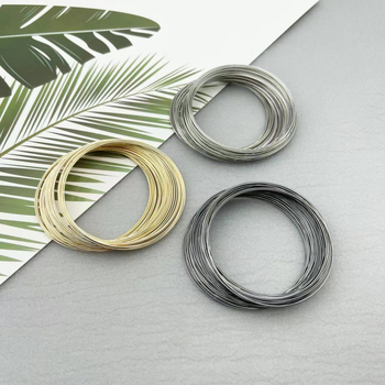 Prsten od memorijskog žice – DIY dodatak za nakit, kompatibilan s perlicama, metalni premaz, ytsp