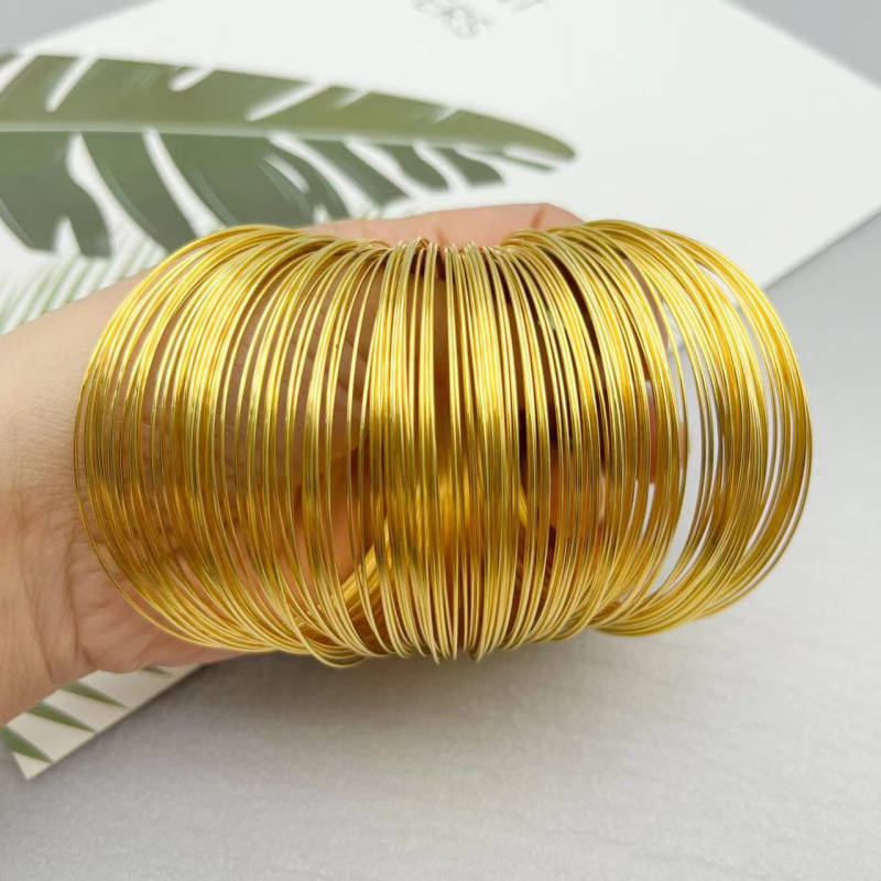 Prsten od memorijskog žice – DIY dodatak za nakit, kompatibilan s perlicama, metalni premaz, ytsp