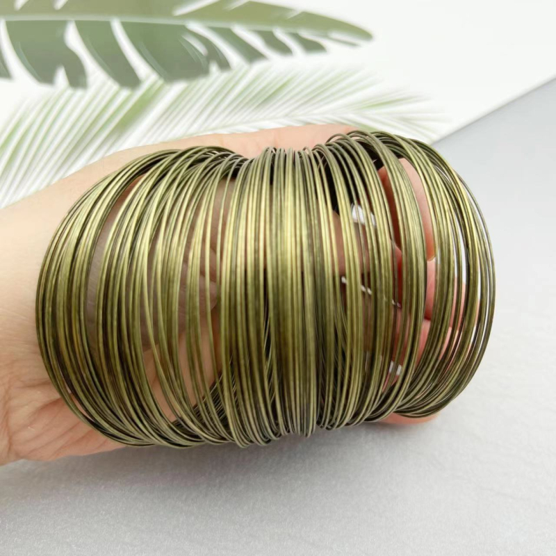 Prsten od memorijskog žice – DIY dodatak za nakit, kompatibilan s perlicama, metalni premaz, ytsp