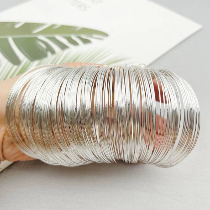 Prsten od memorijskog žice – DIY dodatak za nakit, kompatibilan s perlicama, metalni premaz, ytsp