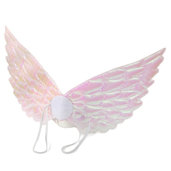 Ангелски криле за детски сценичен костюм, плат, принцес серия, за деца 6–10 г, ултразвукова обработка